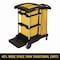 Rubbermaid Commercial HYGEN M-fiber Cleaning Cart, 22w x 48.25d x 44h, Black/Yellow/Silver FG9T7300BLA - alternate 3